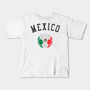 Mexico Soccer Team Heritage Flag Kids T-Shirt